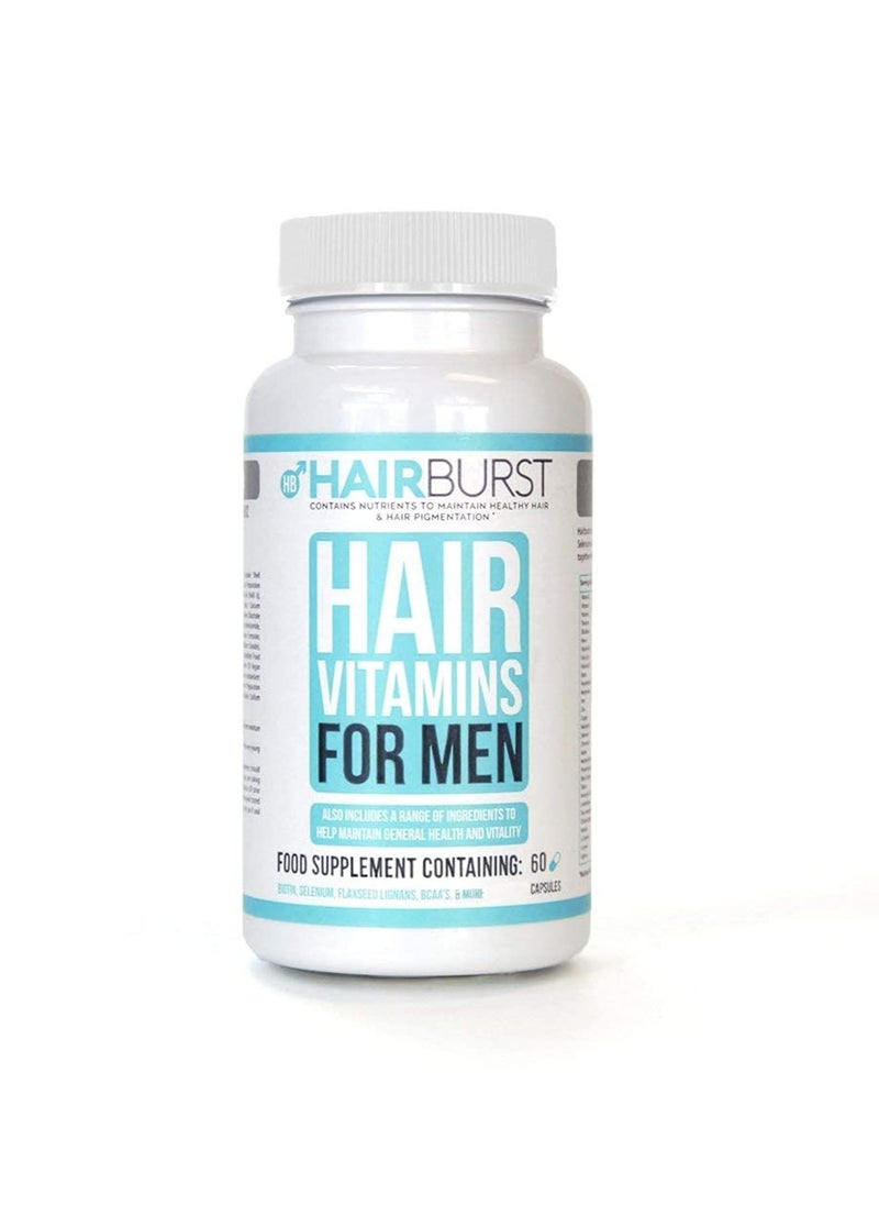 Hair Vitamins for Men — Helps to Prevent Hair Loss - Mens Multivitamins Containing 30 Vitamins and Minerals Including Biotin