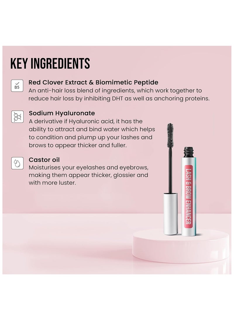Growth Serum for Lashes & Eyebrows - Repairs & Nourishes for Thicker, Fuller Eyelashes & Eyebrows - No Harsh Chemicals or Hormones, Vegan Formula