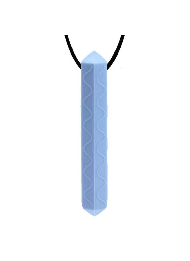 GNAWRISHING Sensory Chew Necklace 1-Pieces-Diamond Chew Necklaces for Kids with Autism, ADHD, SPD, Chewing, Oral Motor (Baby Blue)