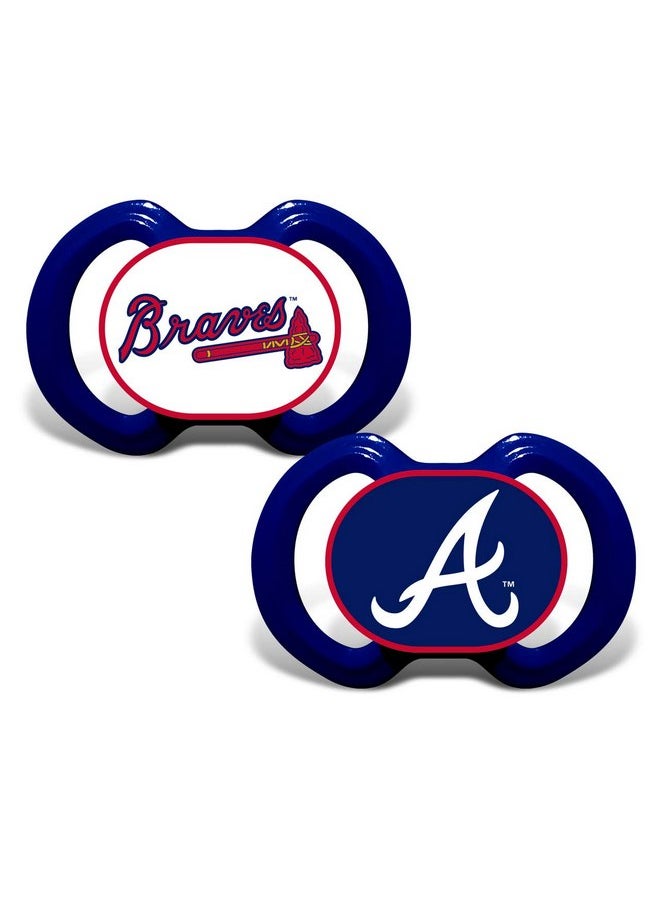 Baby Fanatic Atlanta Braves Pacifier 2-Pack, Multi, One Size (ATB2000)