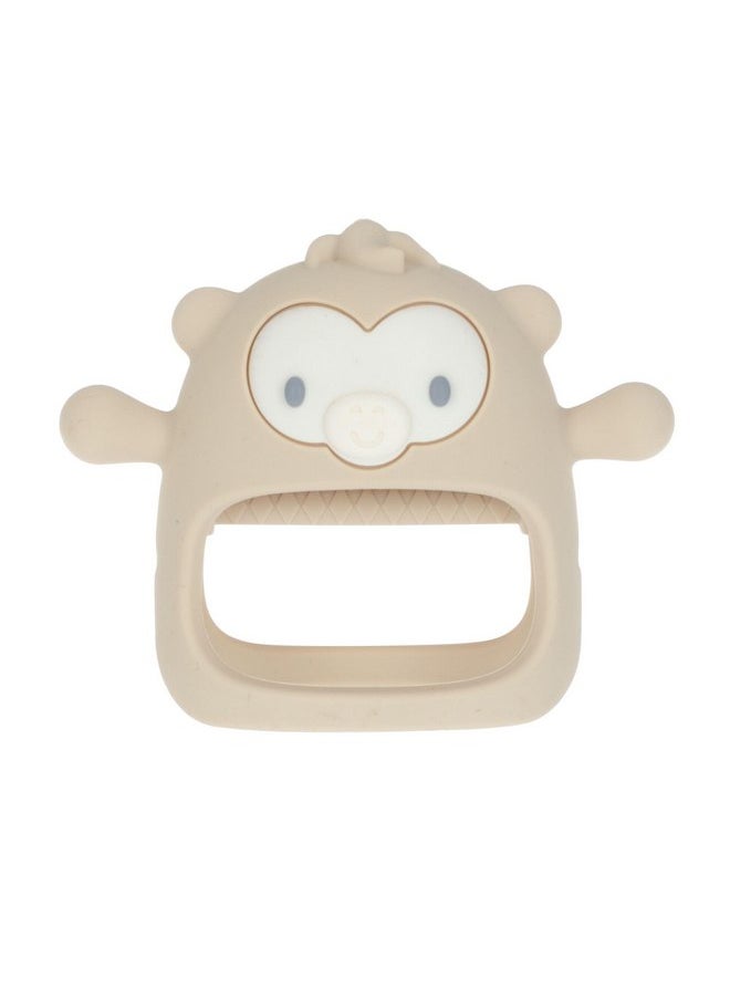 Nuby Silicone Wrist Teething Mitten - Baby Teether Ring - 3+ Months - Brown Monkey