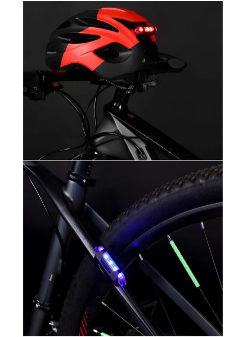 Colorful Bicycle Taillight, Usb Charging High Brightness Safety Warning Light For Outdoor Cycling, Safety Equipment For Night Riding Of Road And Mountain Bikes