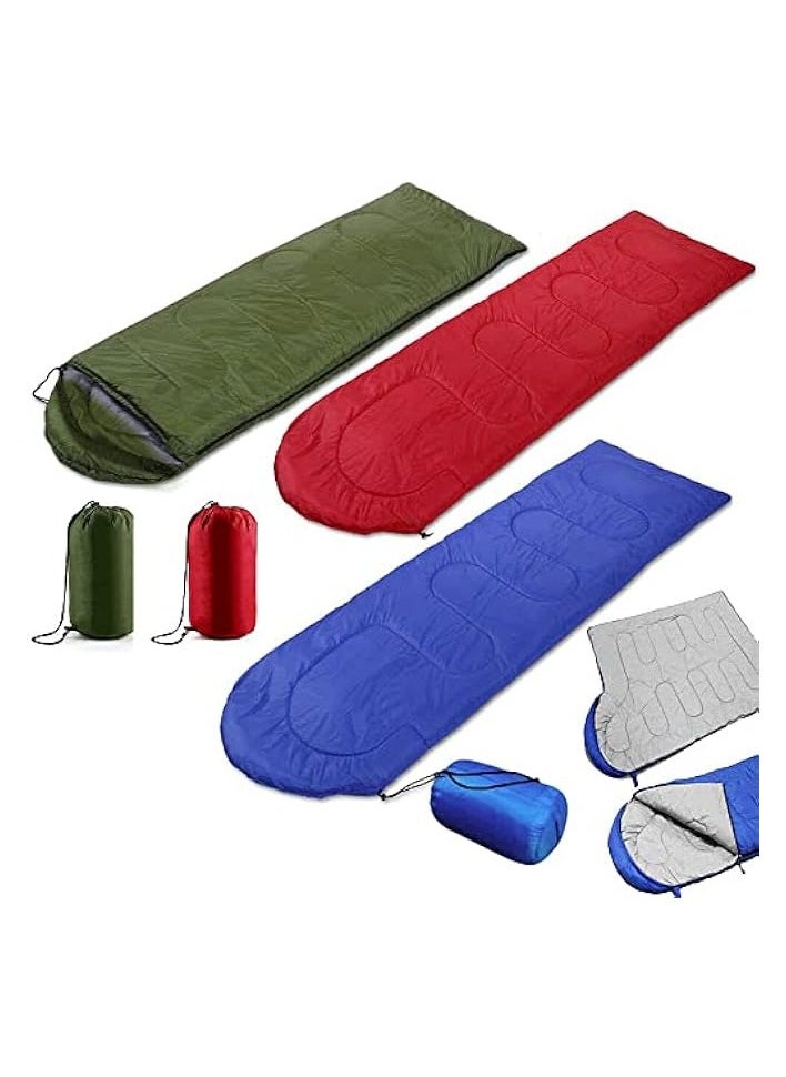 4 Season Sleeping Bag Waterproof Outdoor Camping Hiking Envelope Single Zip (Blue), STANDARD