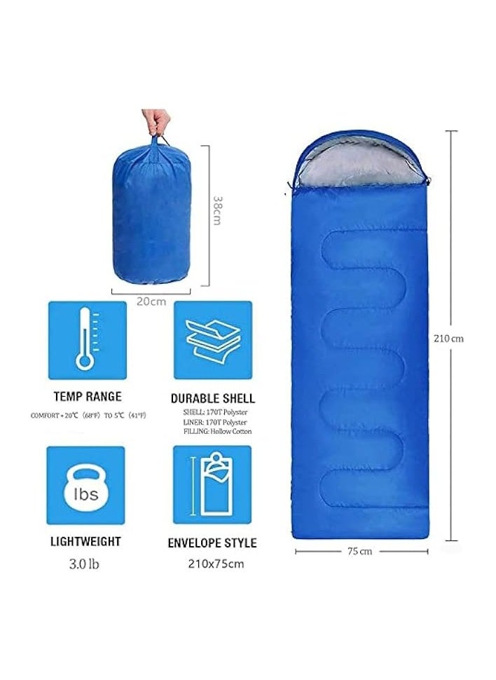 Sleeping Bag - Lightweight and Waterproof Camping Sleeping Bag for Adults and Kids with Compression Sack, Backpacking Sleeping Bag for Outdoor Camping, Hiking and Traveling