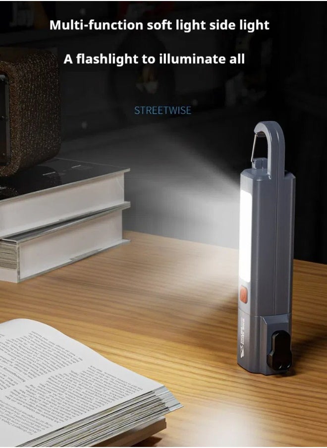 Camping Light Multifunctional flashlight that integrates Torch light rechargeable camping light  reading light  flashlight