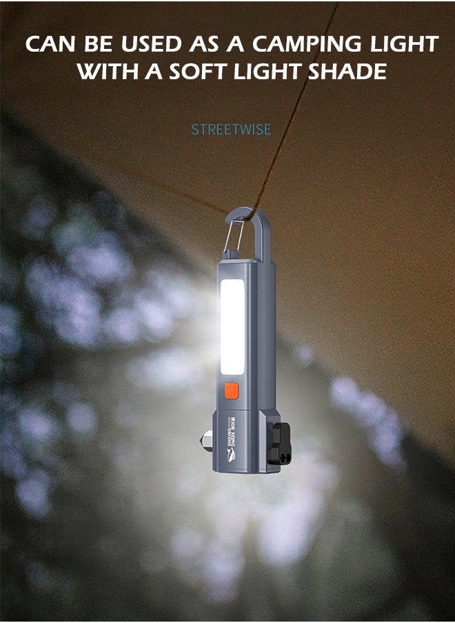 Camping Light Multifunctional flashlight that integrates Torch light rechargeable camping light  reading light  flashlight