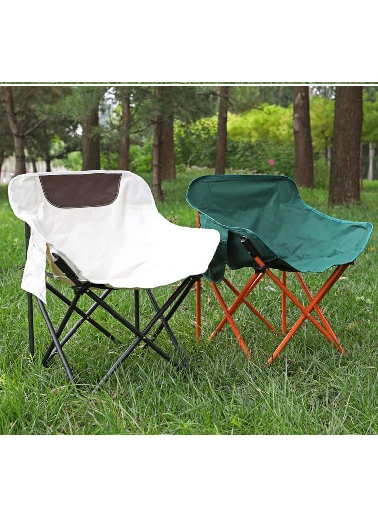 Camping Folding Chair Portable Folding Beach Chair Multi-Purpose Lightweight Chair for Outdoor Travel Picnic Hiking With Carry Bag (M-white)