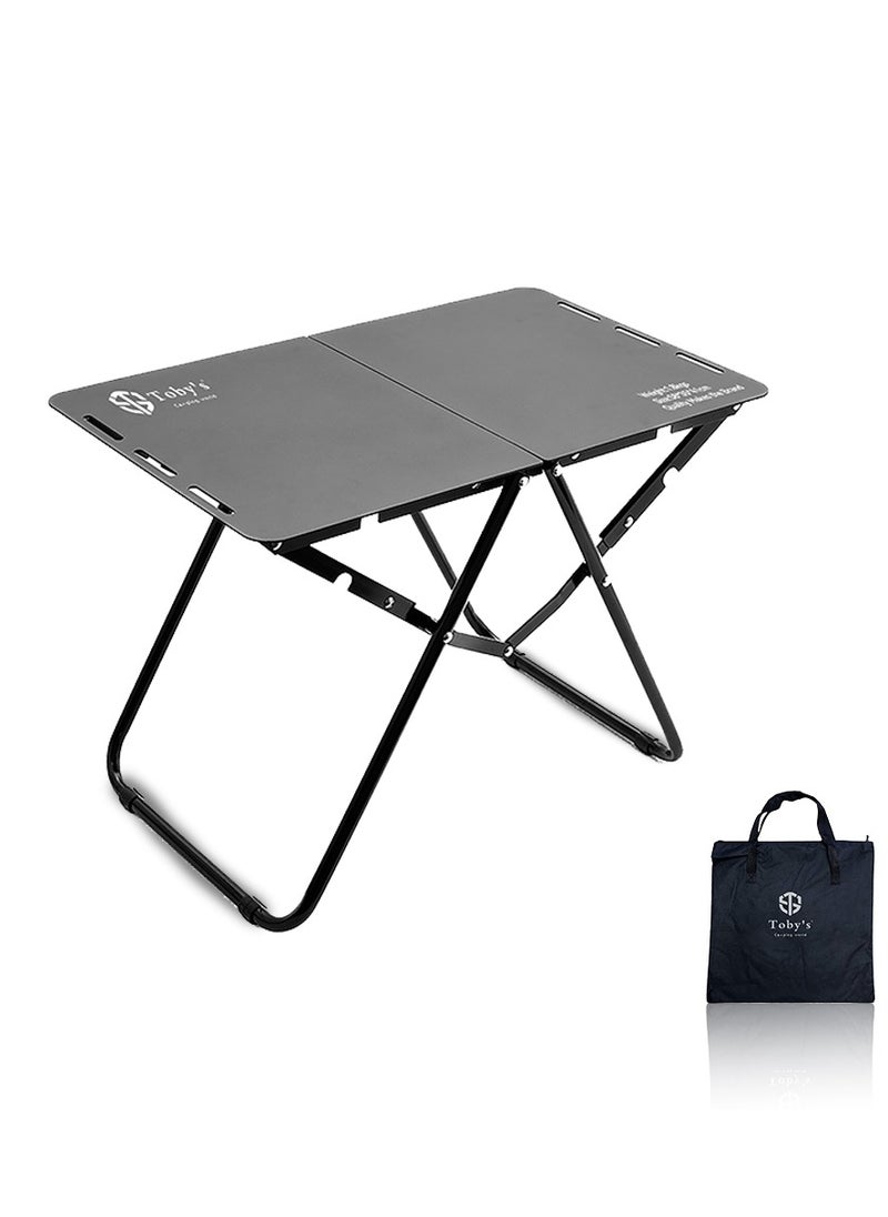 Tobys Lightweight Folding Compact Camping Table Aluminum Alloy Camping Table With Storage Bag, Ideal for Outdoor Use