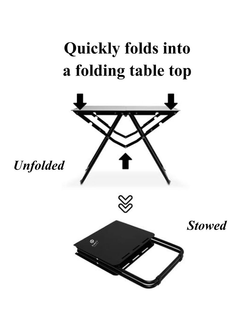 Tobys Lightweight Folding Compact Camping Table Aluminum Alloy Camping Table With Storage Bag, Ideal for Outdoor Use