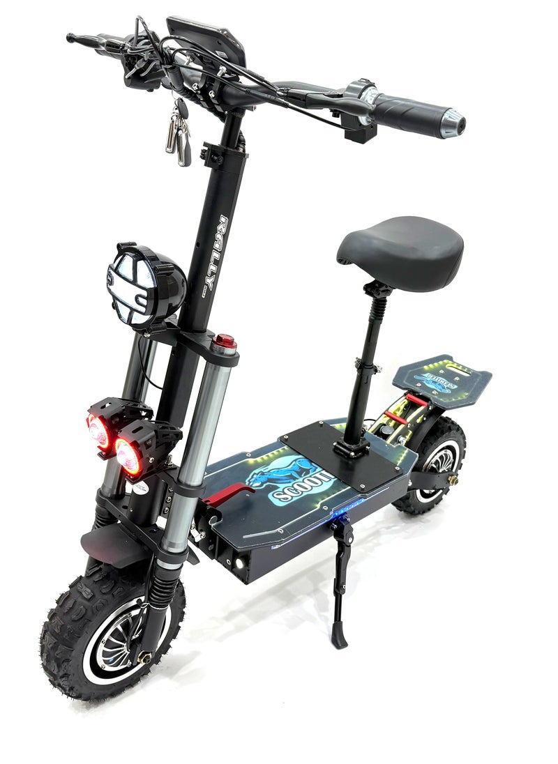 RALLY scooter model RALLY-R14, Recommended for adults, 60V 25AH litthium battery, 2 Motor, Maximum riding distance is 80km, Maximum speed is 85km/h