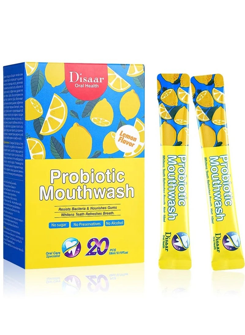 Probiotic Mouthwash Lemon Flavor 20 Pieces