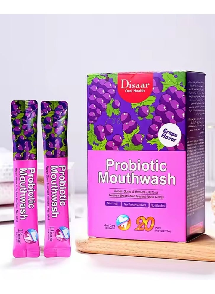 Probiotic Mouthwash Grape Flavor 20 Pieces