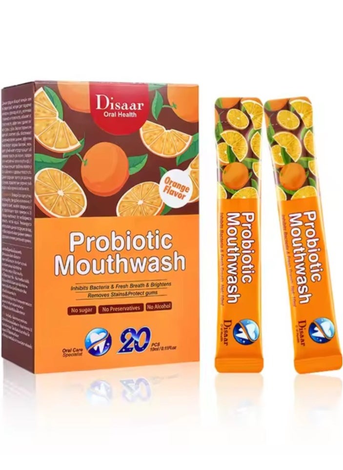 Probiotic Mouthwash Orange Flavor 20 Pieces