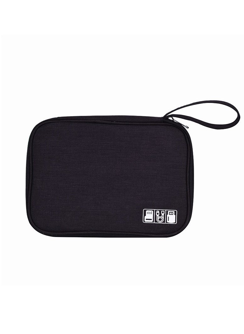 Portable Cable Organizer Bag, Travel Electronic Accessories Organizer Bag, Travel Gear Storage Carrying Sleeve Pouch for USB Cable, Earphones, Power Banks, USB Drive, SD Card, Charger Hard Disk Storage Bag