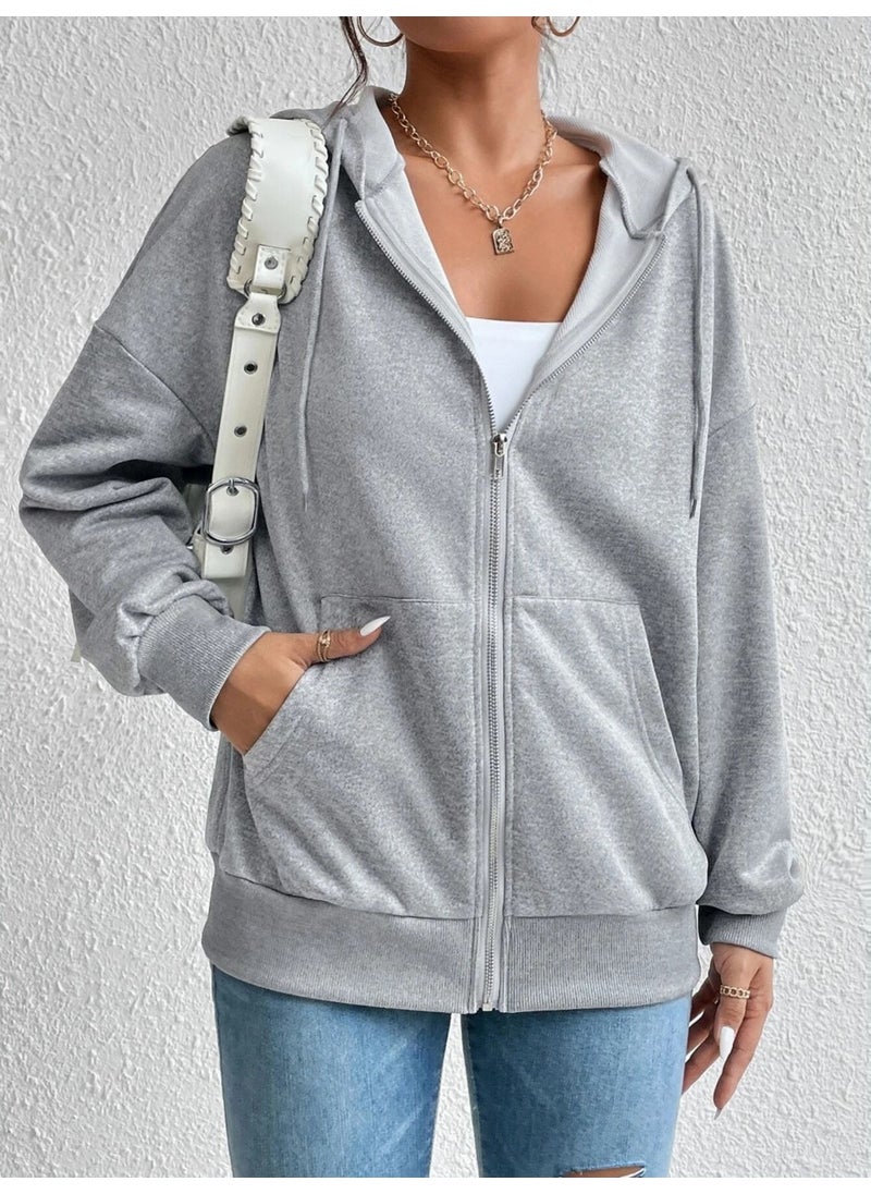 Daxis Sportwear Company Zippered Hooded Sweatshirt