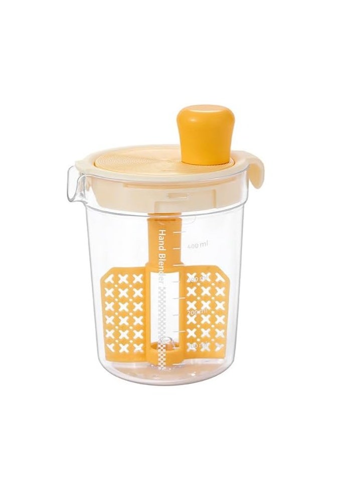 Salad Dressing Mixer, Egg Filter Separator, Manual Mixing Bottle Egg Separator For Home Soy Sauce Restaurant (Yellow)