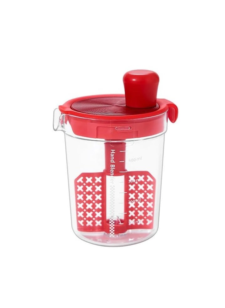 Salad Dressing Mixer, Egg Filter Separator, Manual Mixing Bottle Egg Separator For Home Soy Sauce Restaurant (Red)