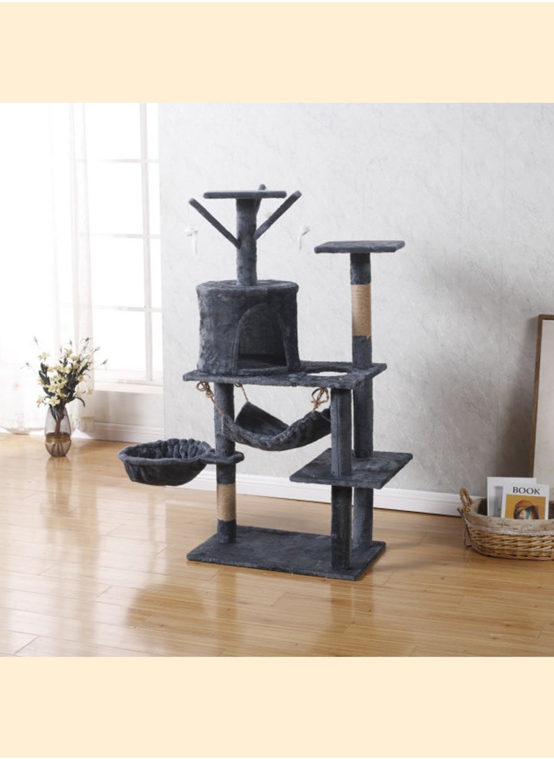 Cat Climbing Frame Large DIY Deluxe Cat Climbing Frame Cat Nest Cat Tree All-in-One Cat Stand Cat House Activity Center Condo Cat Scratch Elevated Cat Hammock Pet Condo