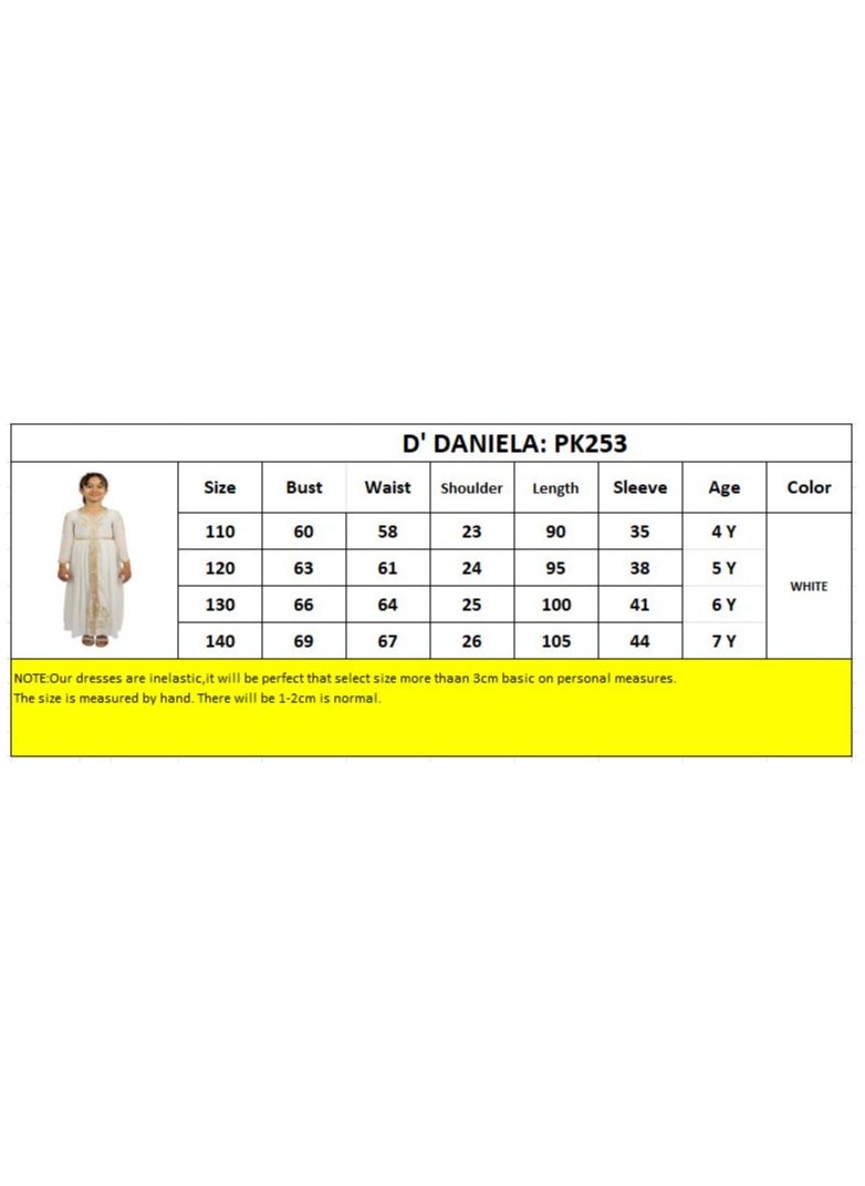 D' Daniela - Magical Meadow Abaya Dress - White