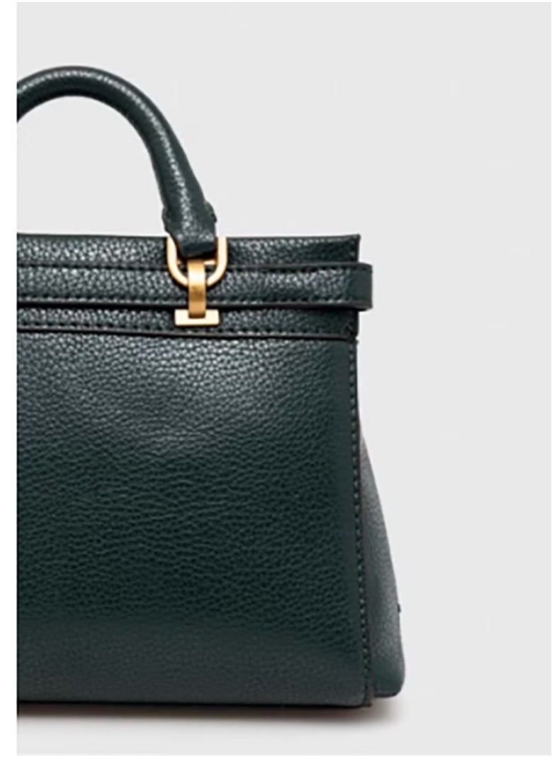 A satchel bag made of pebbled faux leather from the Sestri collection