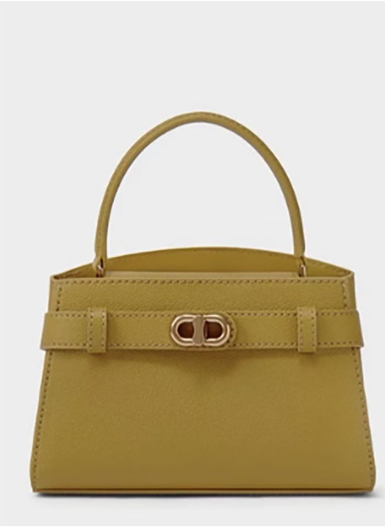 The top - handle bag from Aubrielle that features a metallic buckle.