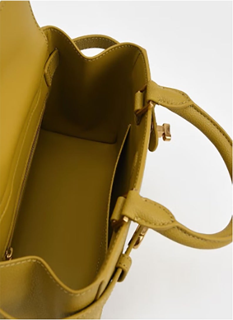 The top - handle bag from Aubrielle that features a metallic buckle.