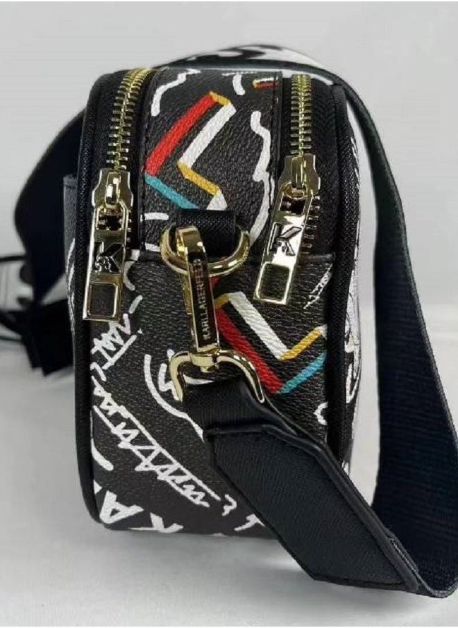 Karl Lagerfeld Maybelle Double Zip Charm Crossbody