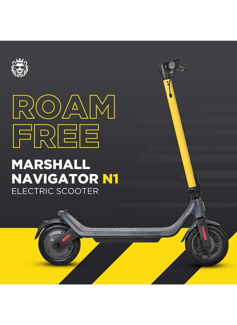 Marshall Navigator N1 Electric Scooter - 36.3V 350W brushless HUB motor, Bluetooth, 30-35km Range, 40km/h, Aluminum, E-ABS
