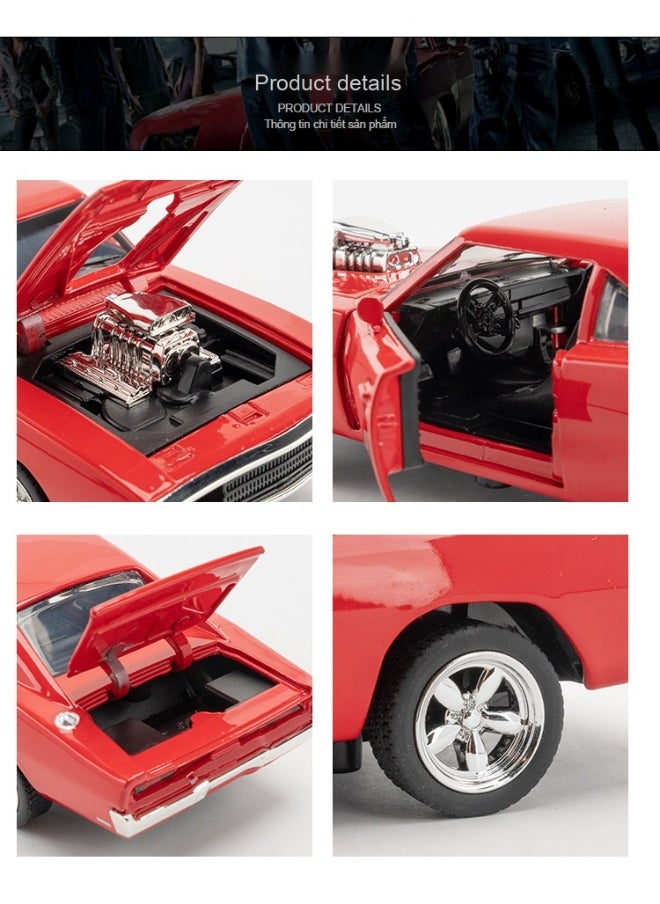 Man's Dream-JIAYEMODEL 1:32 Diecast Model car for Fast & Furious car Dom's 1970 Dodge Charger Alloy Car, Toys for Kids,Boyfriend,Young Peoples Gift