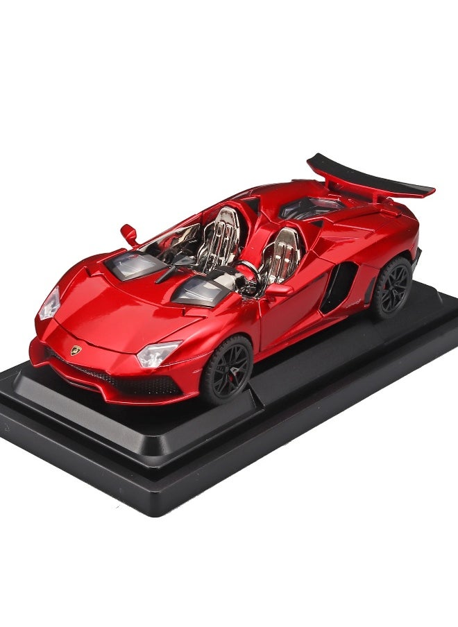 1:32 Lamborghini Convertible Sports Car Alloy Car Diecast Metal Model Sound Light Pull Back Toy Miniatures Gift for Children