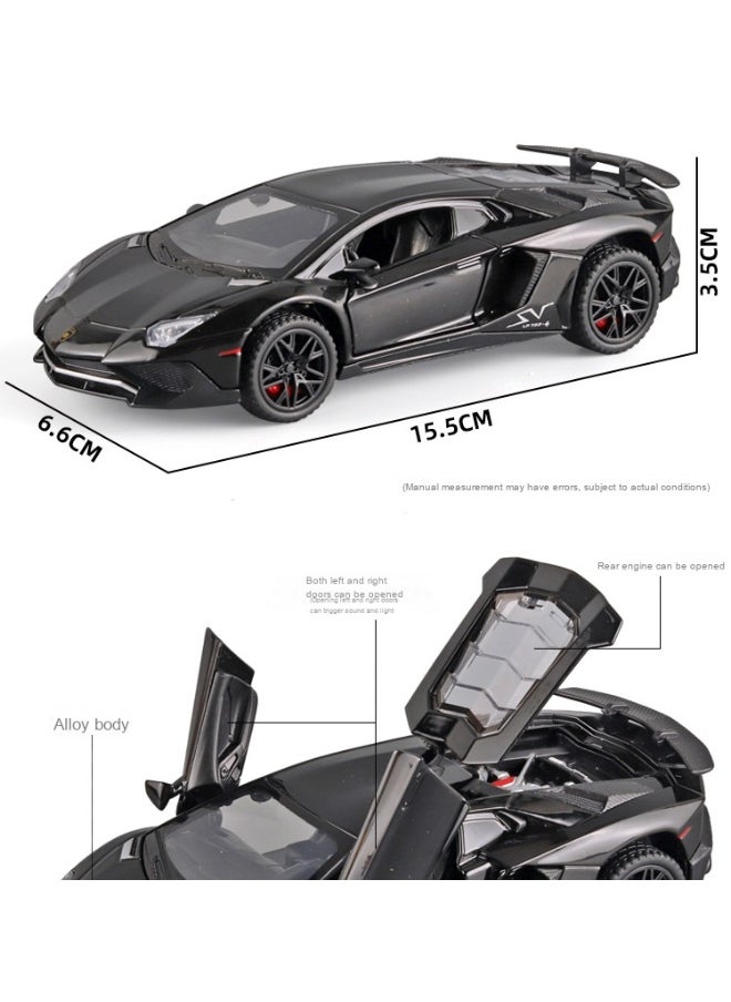 Alloy Collectible Lambo Toy Car Model Pull Back Die-Cast Vehicle with Lights and Sound