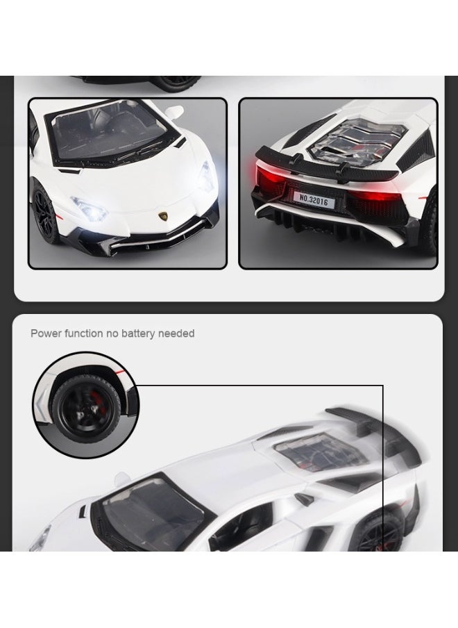Alloy Collectible Lambo Toy Car Model Pull Back Die-Cast Vehicle with Lights and Sound