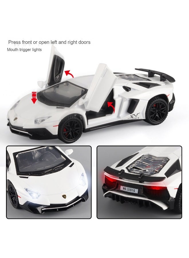 Alloy Collectible Lambo Toy Car Model Pull Back Die-Cast Vehicle with Lights and Sound