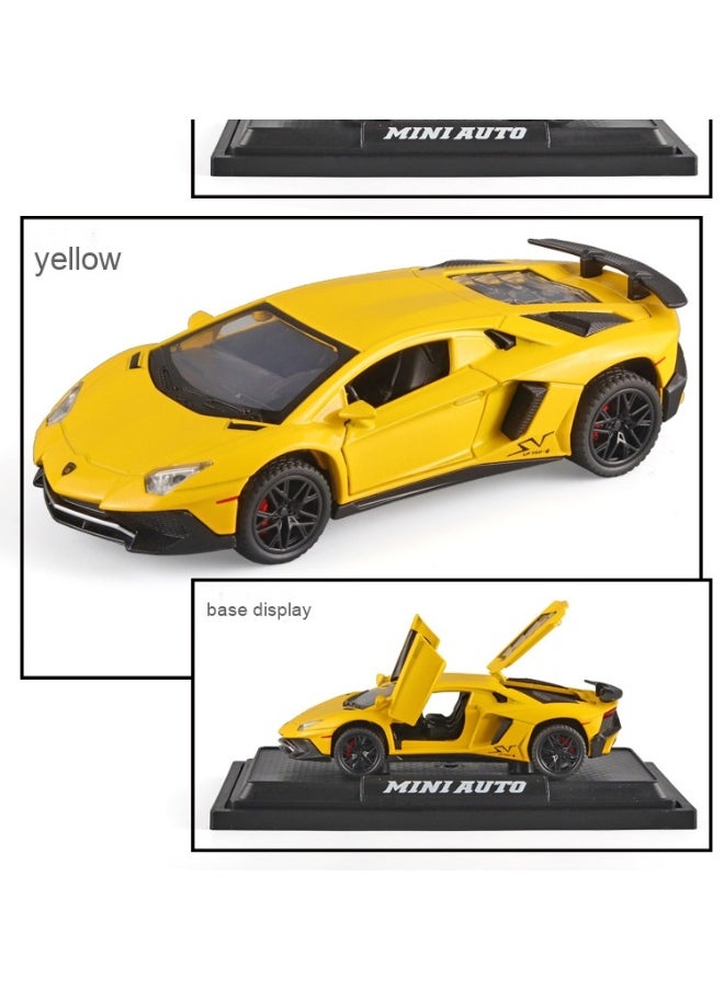 Alloy Collectible Lambo Toy Car Model Pull Back Die-Cast Vehicle with Lights and Sound