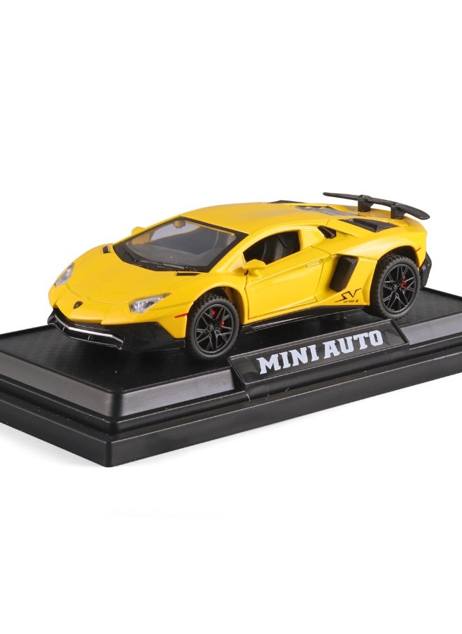 Alloy Collectible Lambo Toy Car Model Pull Back Die-Cast Vehicle with Lights and Sound