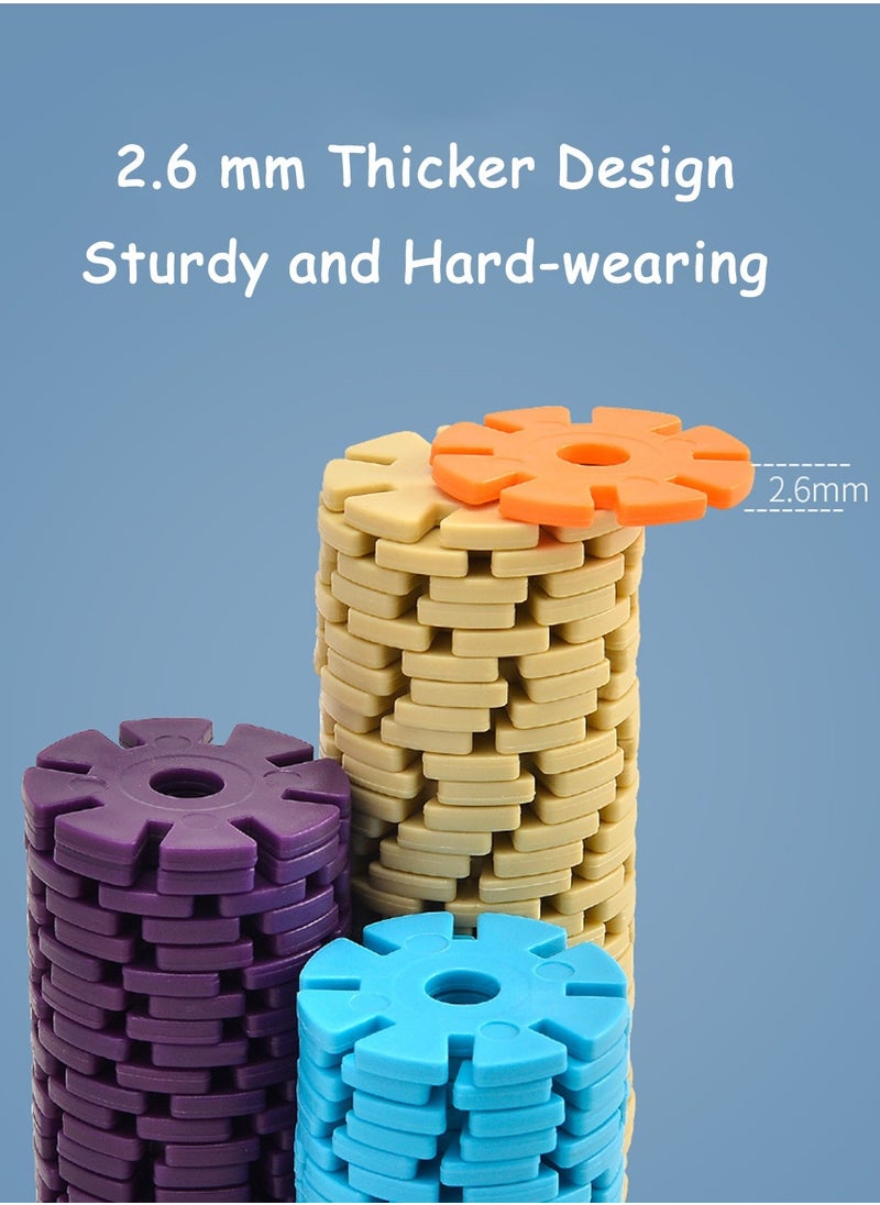 500 Piece Interlocking Plastic Disc Set - A Creative and Educational Alternative to Building Blocks - Tested for Children's Safety - A Great Stem Toy for Both Boys and Girls