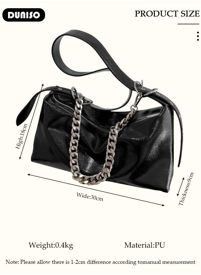 Women's Shoulder Tote Bag Faux Leather Handbag For Women Large Capacity Bucket  Crossbody Bag Fashionable Travel Messenger Bag Shoulder Bag For Ladies Girls College Students
