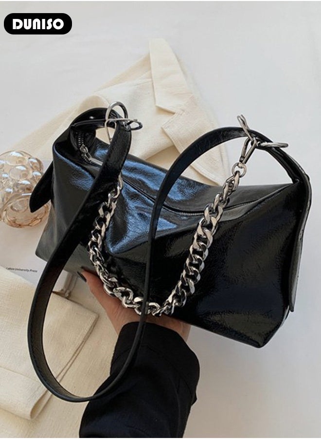 Women's Shoulder Tote Bag Faux Leather Handbag For Women Large Capacity Bucket  Crossbody Bag Fashionable Travel Messenger Bag Shoulder Bag For Ladies Girls College Students