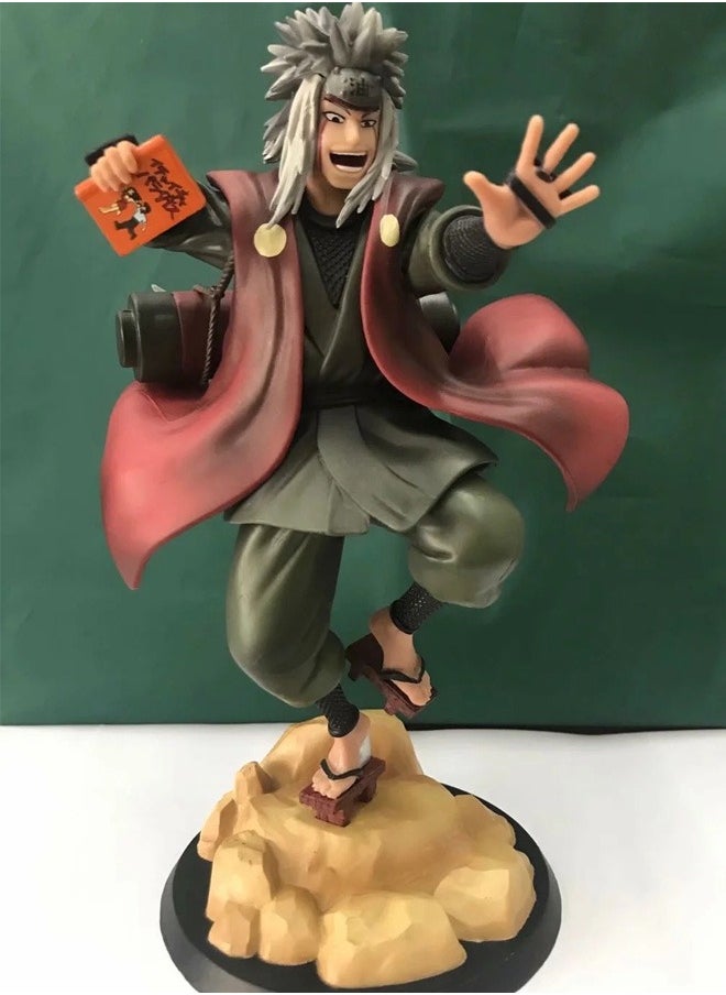 Naruto Toad Sage Jiraiya Action Figure Decorative Resin Sculpture Home Decor Statue, Art Figurine Home Ornament Decoration for Office, Living Room, Bedroom, Book Shelf, TV Cabinet, Desktop