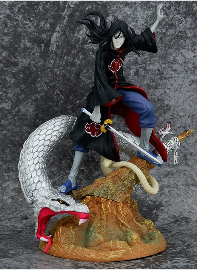 Naruto Orochimaru Action Figure Decorative Resin Sculpture Home Decor Statue, Art Figurine Home Ornament Decoration for Office, Living Room, Bedroom, Book Shelf, TV Cabinet, Desktop