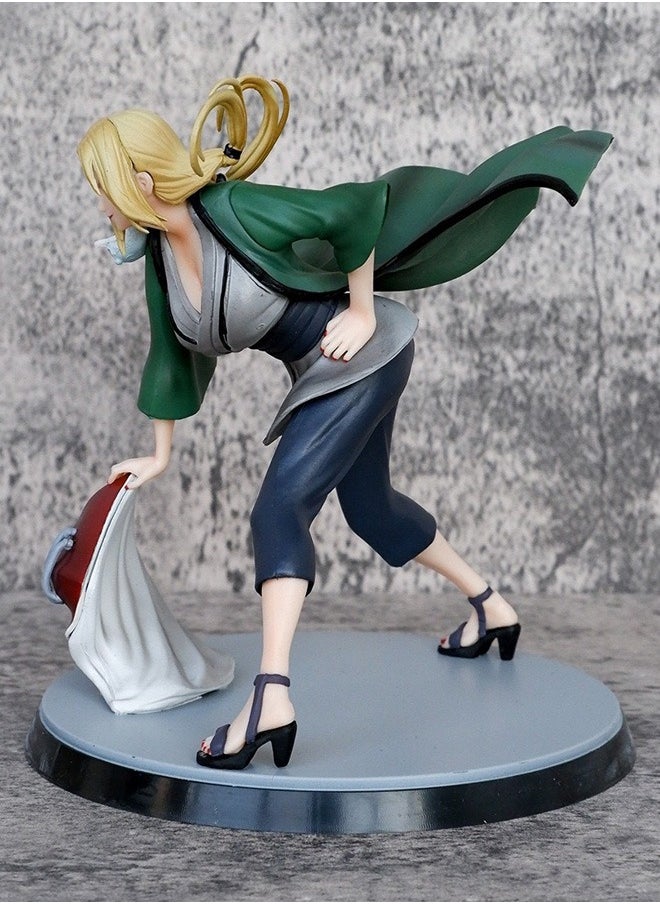 Naruto Smashing the ground Tsunade Action Figure Decorative Resin Sculpture Home Decor Statue, Art Figurine Home Ornament Decoration for Office, Living Room, Bedroom, Book Shelf, TV Cabinet, Desktop