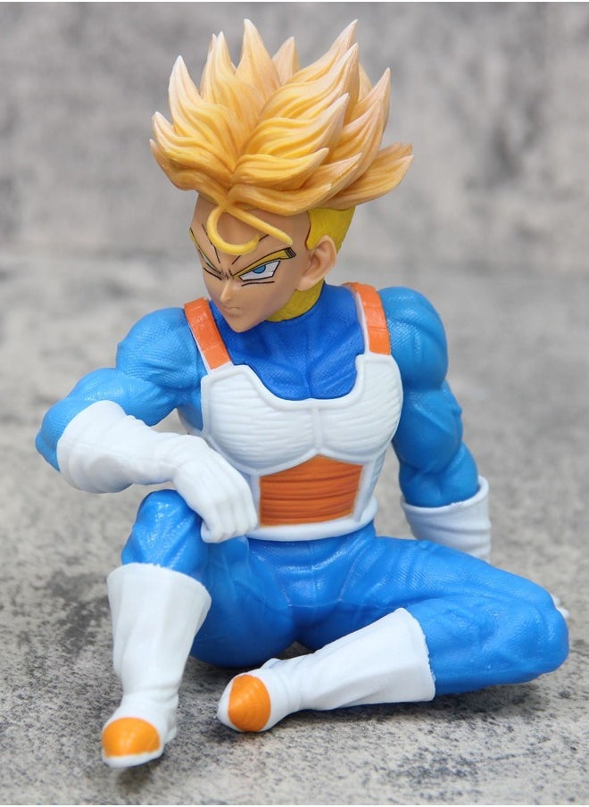 Dragon Ball Sitting Trunks Action Figure Decorative Resin Sculpture Home Decor Statue, Art Figurine Home Ornament Decoration for Office, Living Room, Bedroom, Book Shelf, TV Cabinet, Desktop