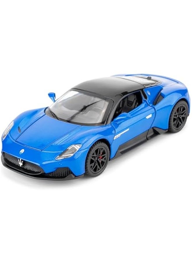 1/32 Maserati MC20 Alloy Model car, Model Toy with Pull Back Function, Toy car That Makes Sound and Bright Light, Model Toy for Collection, Gift for Kids (Blue)