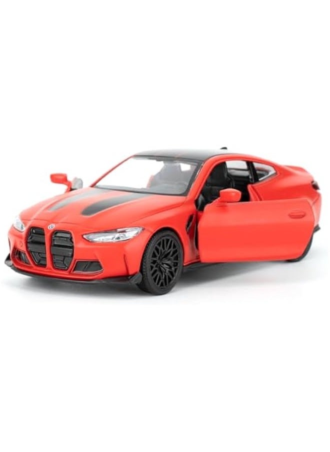 1/36 BMW M4 CSL Model Car, Alloy Toy Car with Pullback Function, Suitable for Collecting and Decorating Model Toys, Car Gifts for Boys and Girls (Red)