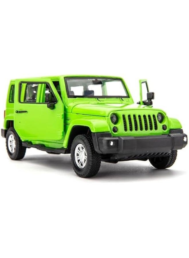 Diecast Car Model Car, Wrangler Sahara 1:32 Scale Alloy Pull Back Toy Car, Sound and Light Toys, Suitable for Girls and Boys Children's Toys, Collectible Toy Children's Gifts (Green)