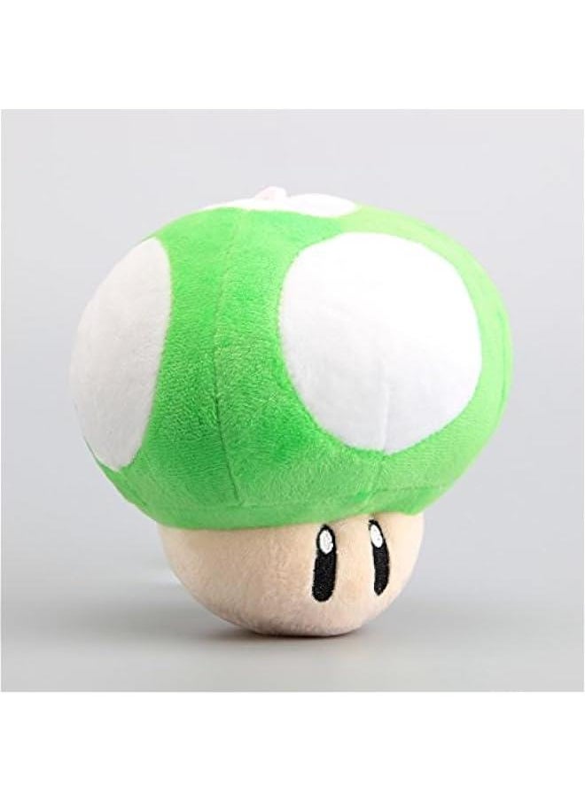 Green 1-Up Mushroom Stuffed Plush 6''