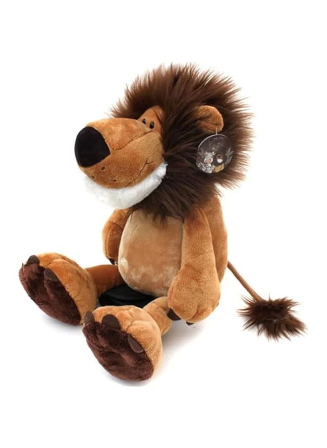 9.8~13.8inch Jungle Animal Stuffed plush Tiger Lion Elephant Monkey Rac Rhino Giraffe Fox for Kids Animal Theme Party Toys (35cm Lion)