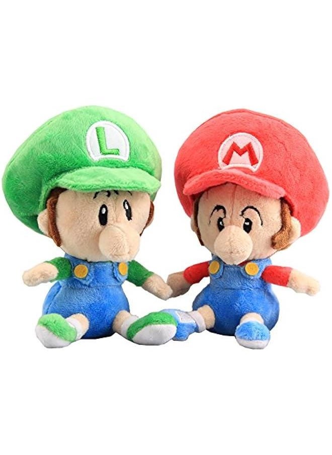 Baby Boys Baby Luigi Plush 6'' Set 2pcs