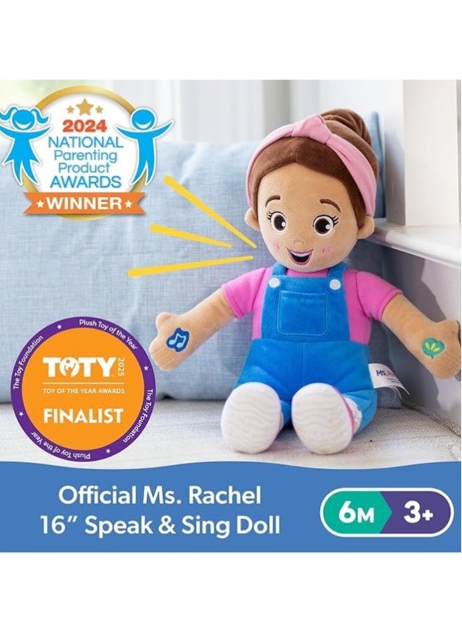 Official Speak & Sing Doll, 12” Tall Interactive Toy with 4 Songs & 16+ Phrases, Toddler Toys for Girls & Boys Ages 6 Months to 3+ Years