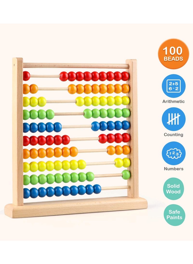 Classic Wooden Abacus – Early Learning Counting Toy for Toddlers
